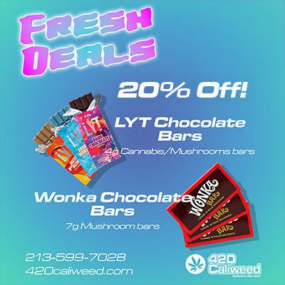 Marijuana with Lyt and Wonka Mushroom Chocolate 20% off and delivery