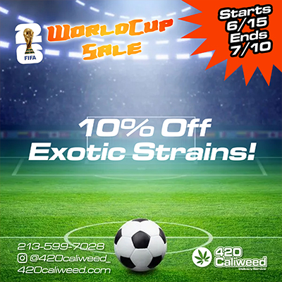 Marijuana with World Cup Sale 10% off and delivery